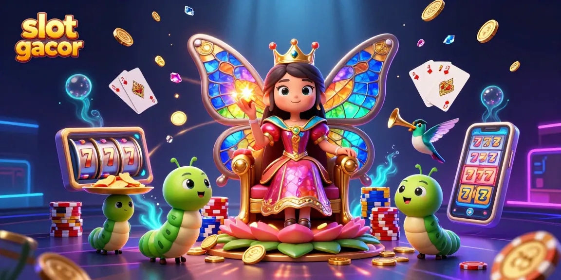 Experience the excitement of slot gacor with vibrant illustrations of games and characters, ideal for casino enthusiasts.