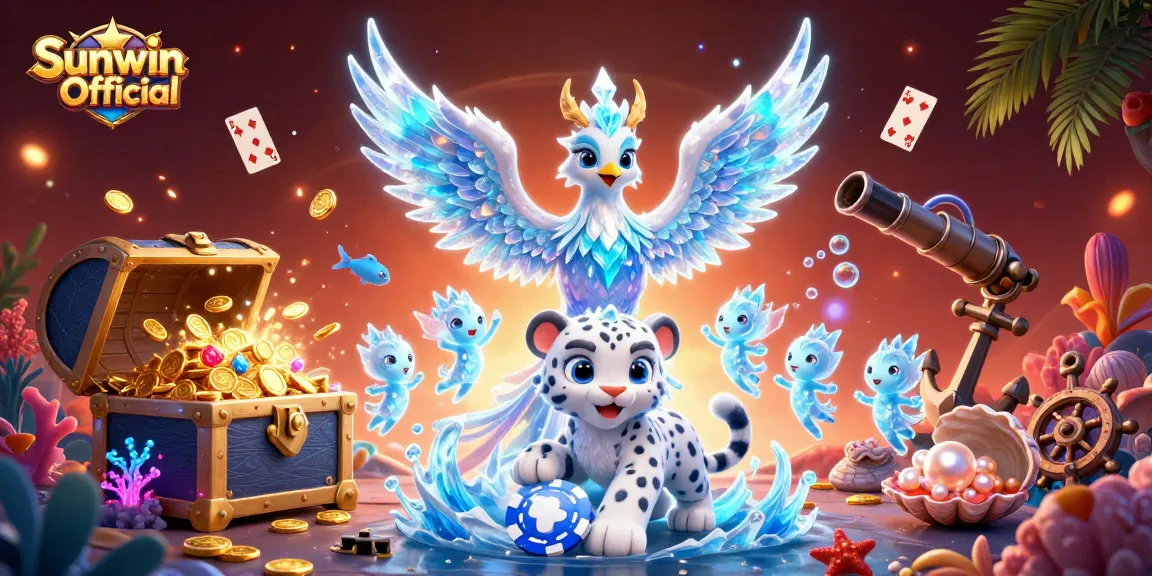 Experience thrilling gameplay with Sunwin Official, featuring a vibrant ice phoenix and dynamic gaming elements.