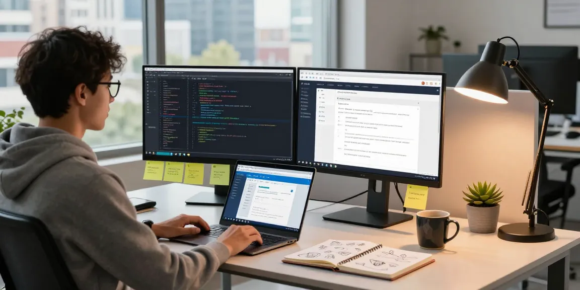 Developer coding for the WPS Official Website in a modern office setting