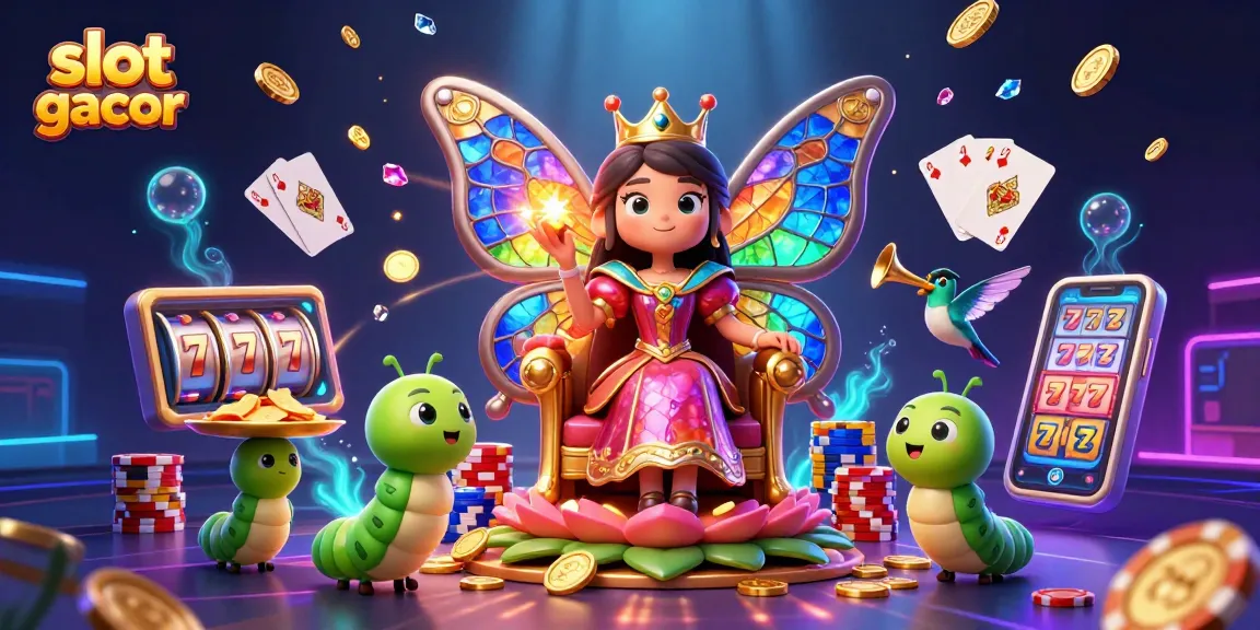 Experience the excitement of slot gacor with vibrant illustrations of games and characters, ideal for casino enthusiasts.