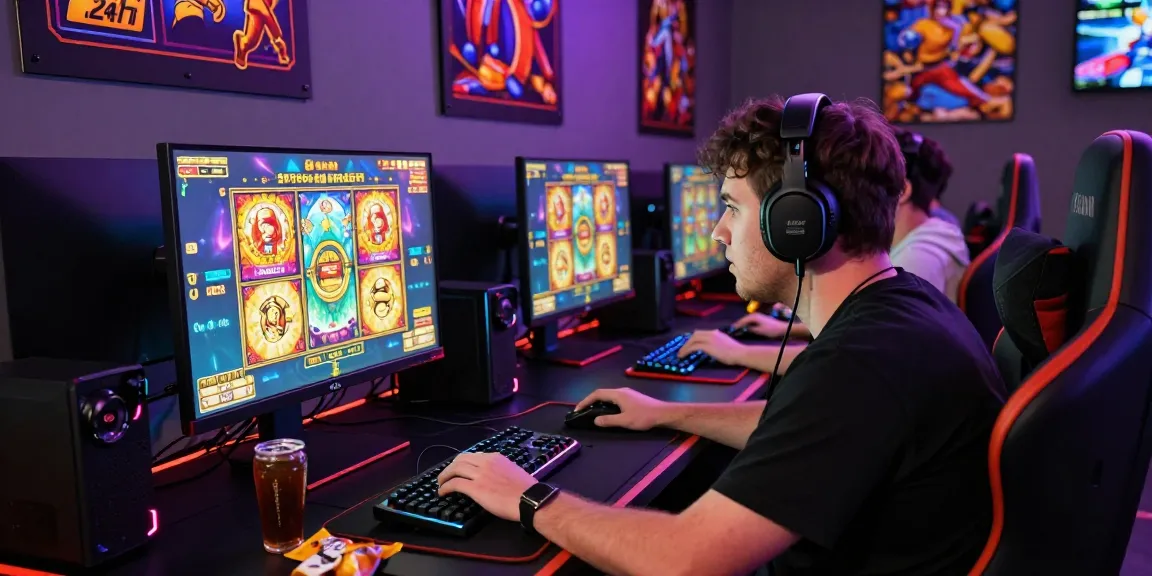 Engaged player enjoying slot deposit 5k online gaming experience with vibrant graphics and exciting atmosphere