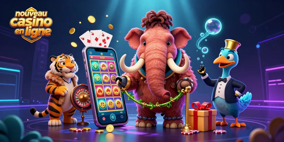 Profitez d'une expérience de jeu au nouveau casino en ligne avec un mammouth bouncer et un tigre VIP.