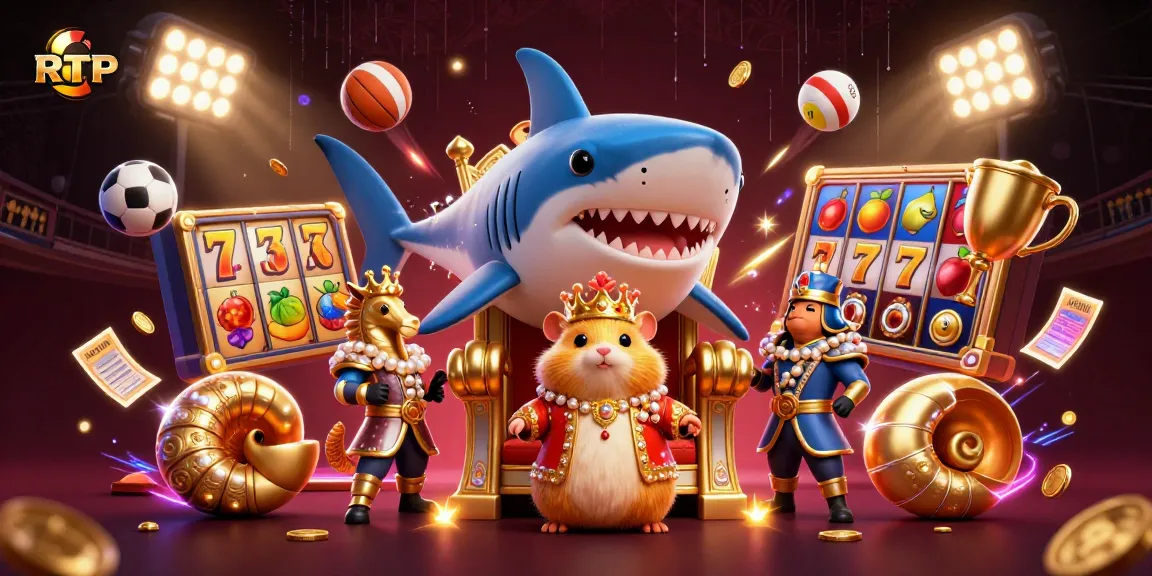 Engage in thrilling RTP casino adventures with a tiny fierce hamster king and dynamic slot elements.