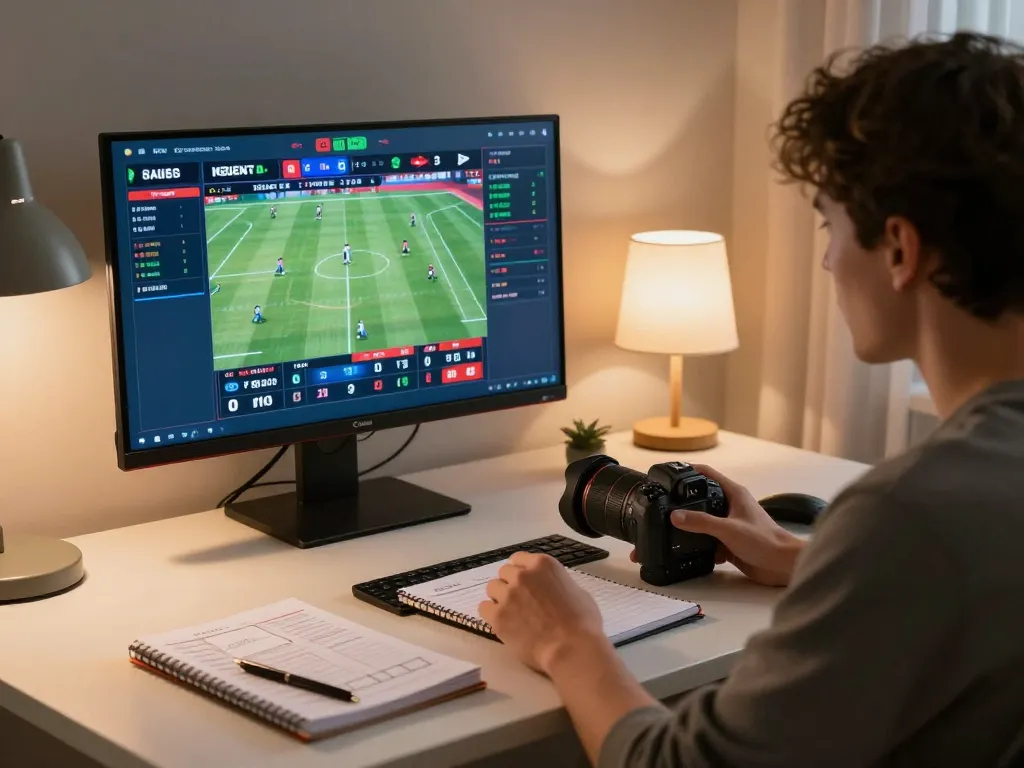 Engaging in strategic online sports betting with sunwin20 on multiple screens.