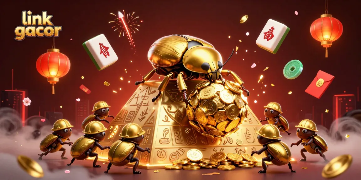 Engage in exciting gameplay featuring link gacor with golden beetles and dazzling casino elements.