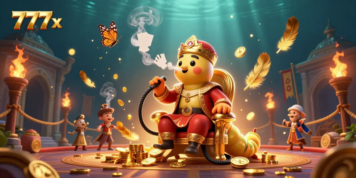 Experience the unique allure of 777x with a vibrant casino scene featuring playful characters and dynamic gambling elements.