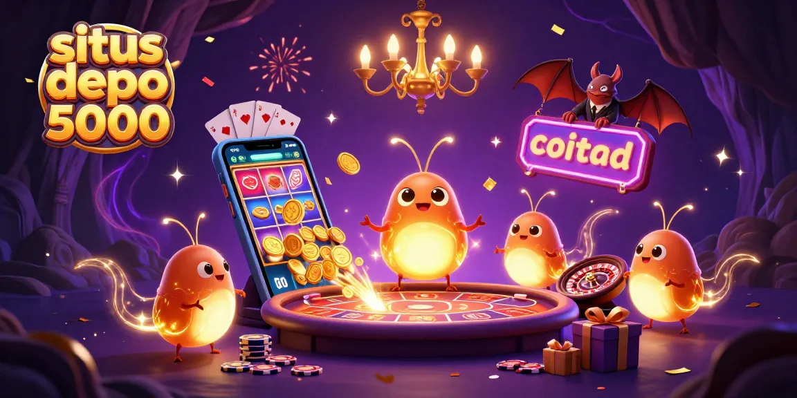 Slot depo 5000 menampilkan permainan menarik dengan cahaya glowing dan dealer unik dalam kasino