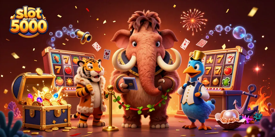 Engage with the thrill of slot deposit 5000 at a vibrant casino underpinned by colorful characters.