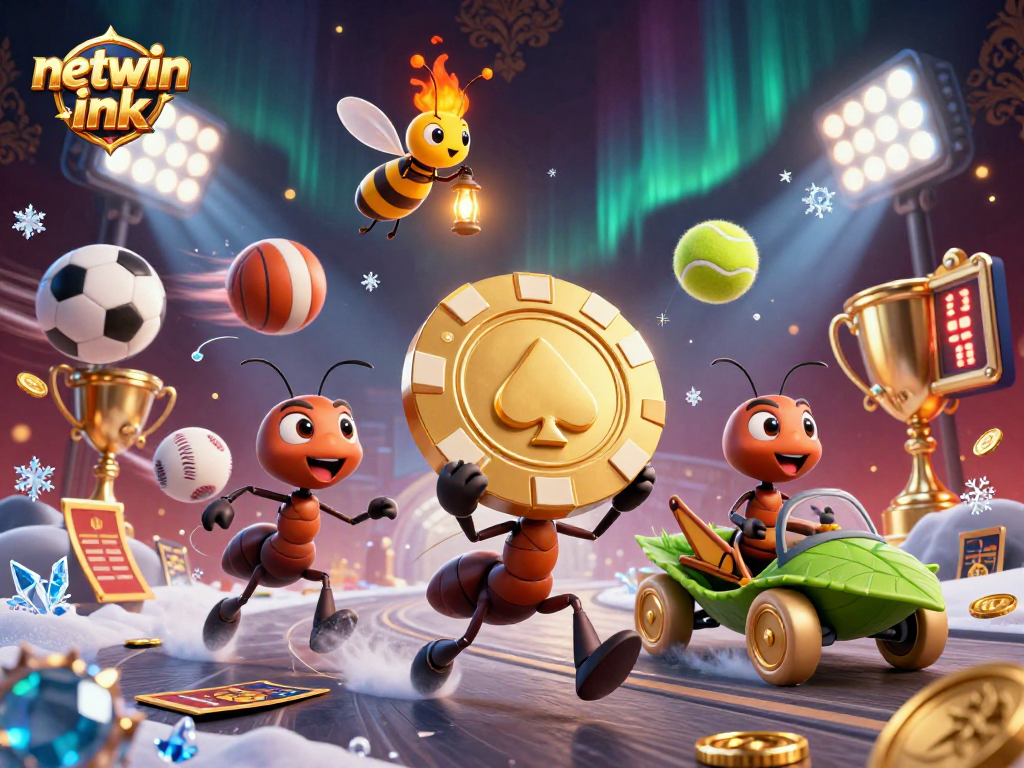 Engage in the thrilling netwin ink atmosphere with a team of ants in a casino heist.