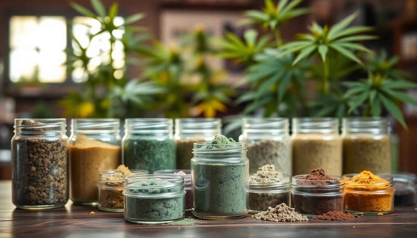 Discover vibrant jars of weed shake for sale, showcasing quality cannabis products amidst lush greenery.