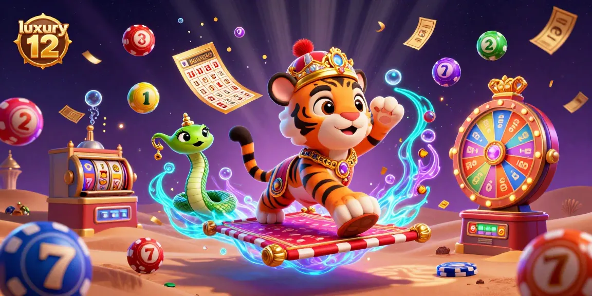 Experience the thrill with luxury 12 in a vibrant casino-themed 3D scene featuring magical elements.