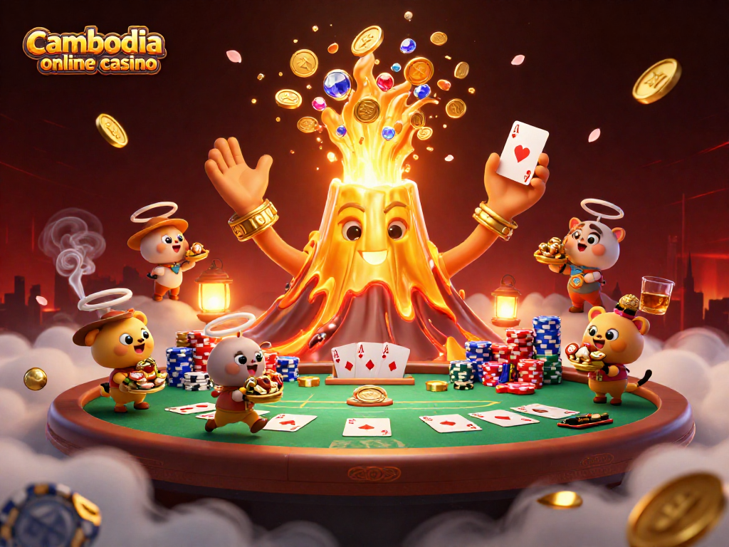 Experience the thrill of cambodia online casino with animated treasures and lively poker action.