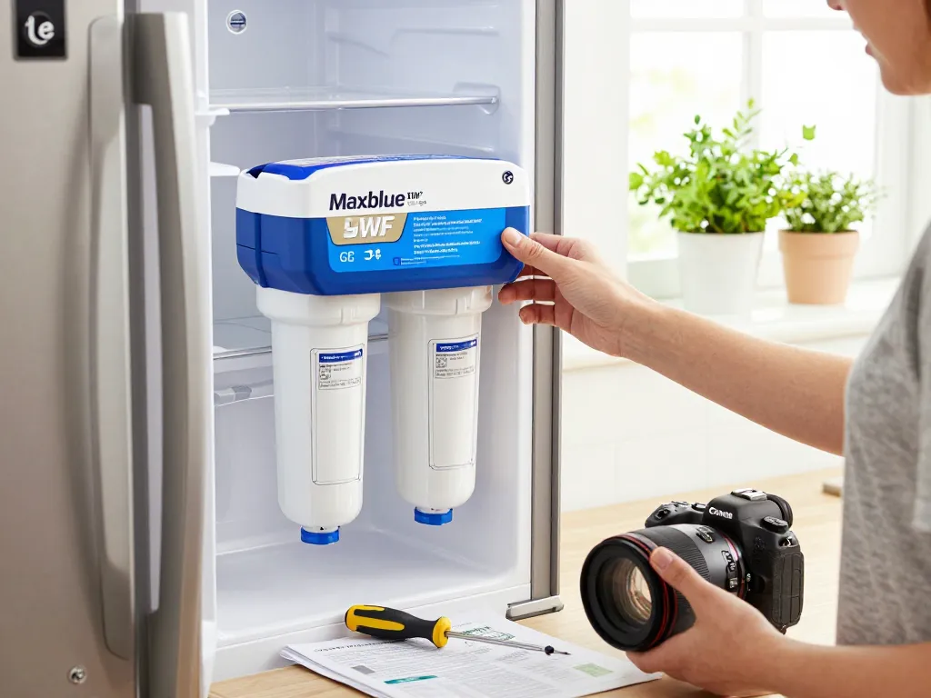 Installing the Maxblue XWF Replacement for GE® XWF in a modern kitchen.