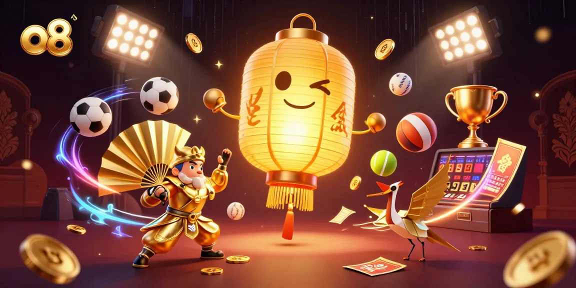 Experience thrilling gameplay at o8 with a vibrant casino illustration showcasing sports action and game excitement.