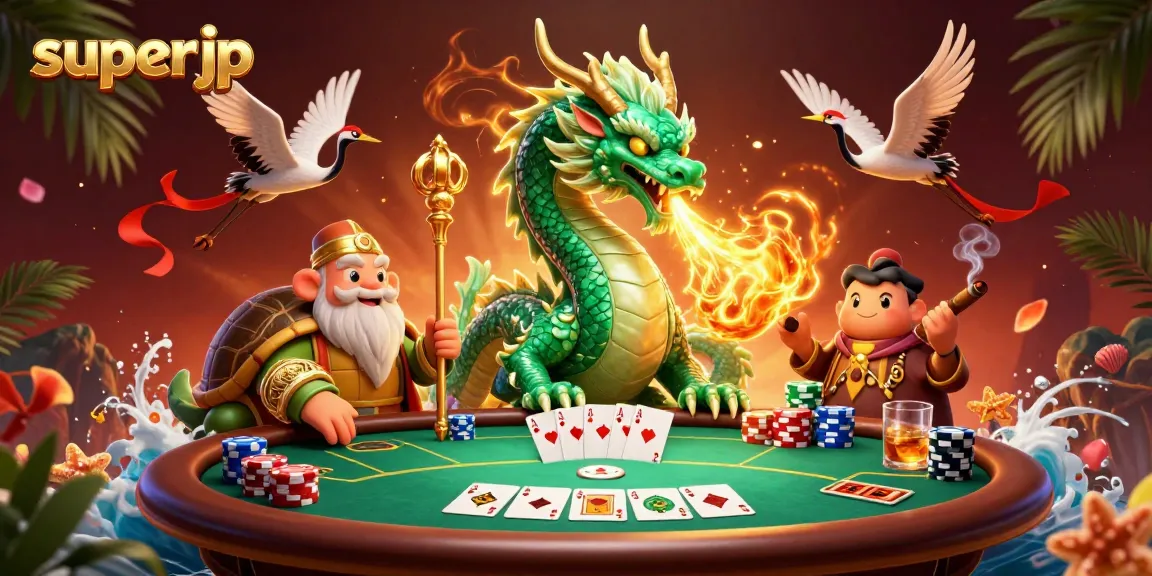 Experience the thrill of casino gaming with superjp as a jade dragon, turtle sage, and lucky cranes come to life!