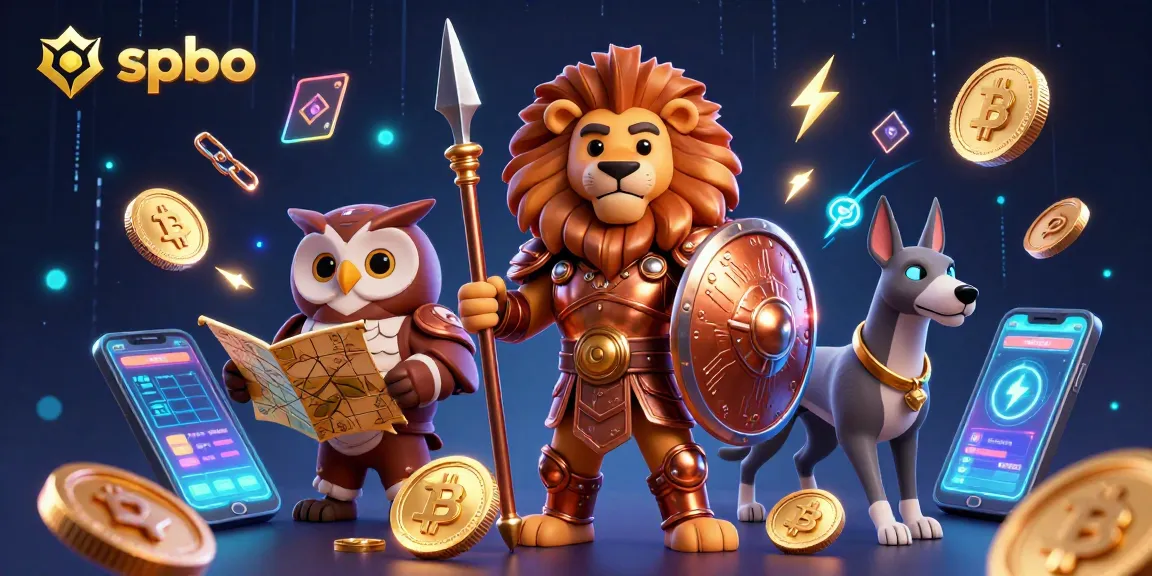 Experience the thrilling action at spbo with a vibrant 3D casino scene featuring a Spartan lion, owl strategist, and greyhound messenger.