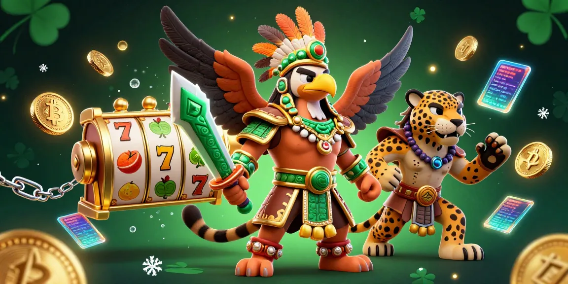 Spin the reels with knickerlocker as the Aztec warriors engage in a vibrant casino scene.