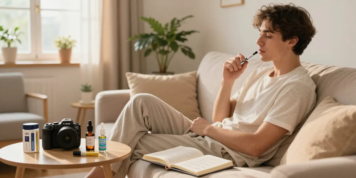 Vape THC product used for organic wellness, showcasing CBD oil and natural vapor device in peaceful setting.