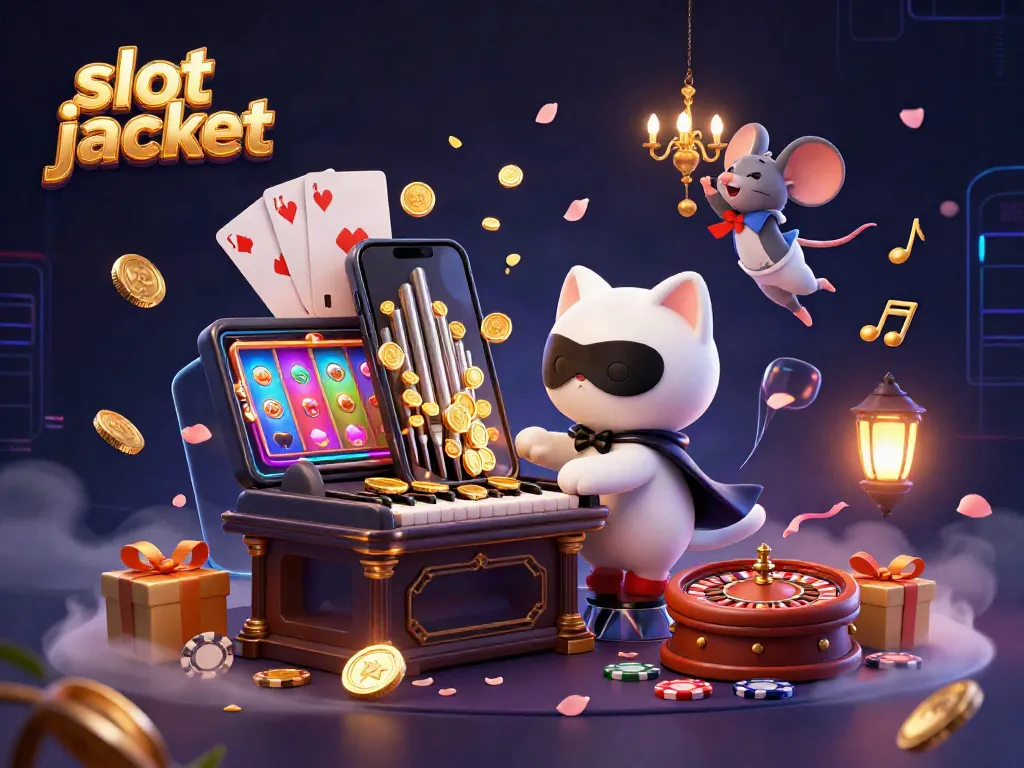 Experience the thrill of slot jackpot games with a captivating casino scene featuring enchanting characters and dynamic elements.