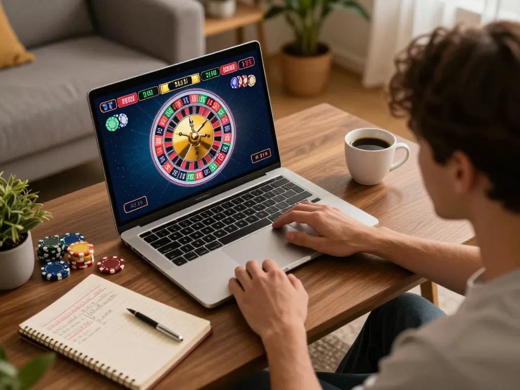 Engaging in online roulette at home with rr88, showcasing vibrant gameplay and strategic betting.