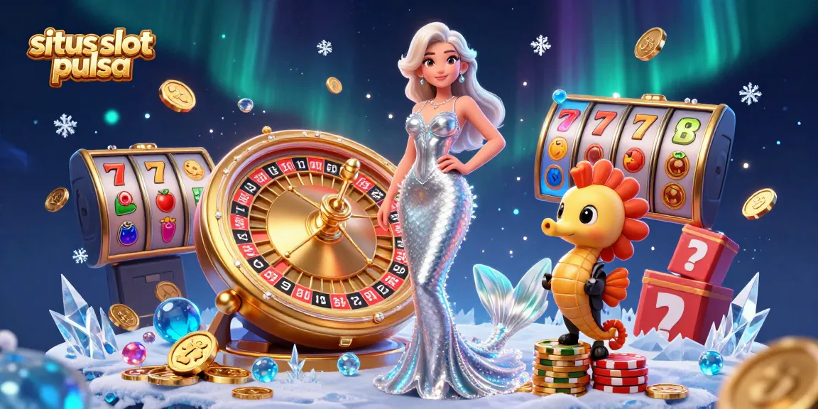 Engage with situs slot pulsa by winning big at online slots with an elegant gaming illustration.
