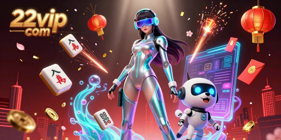 Experience thrilling gameplay at 22vip com with vibrant characters in a dynamic casino scene.