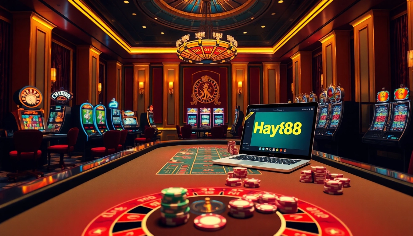 Experience the thrill of online gambling at hay88.page with vibrant casino games and luxury atmosphere.