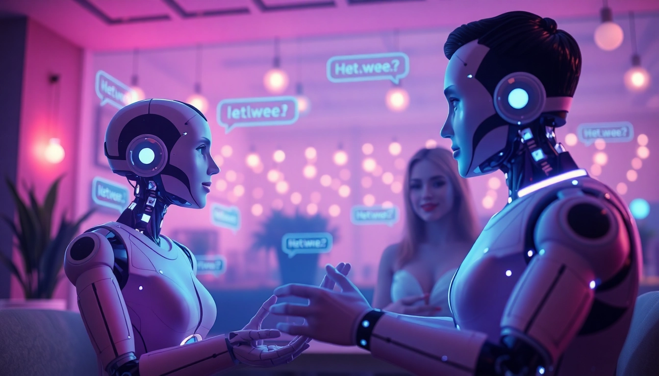 Engaging sex AI chat interface with realistic AI characters in a warm, inviting digital space.