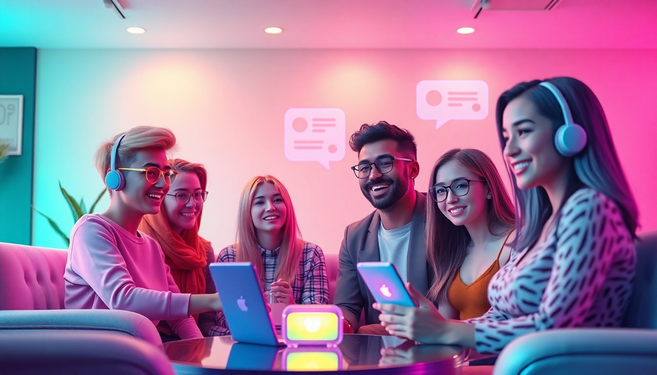 Engaging avatars in a lively AI porn chat interface, showcasing dynamic conversations and vibrant interactions.