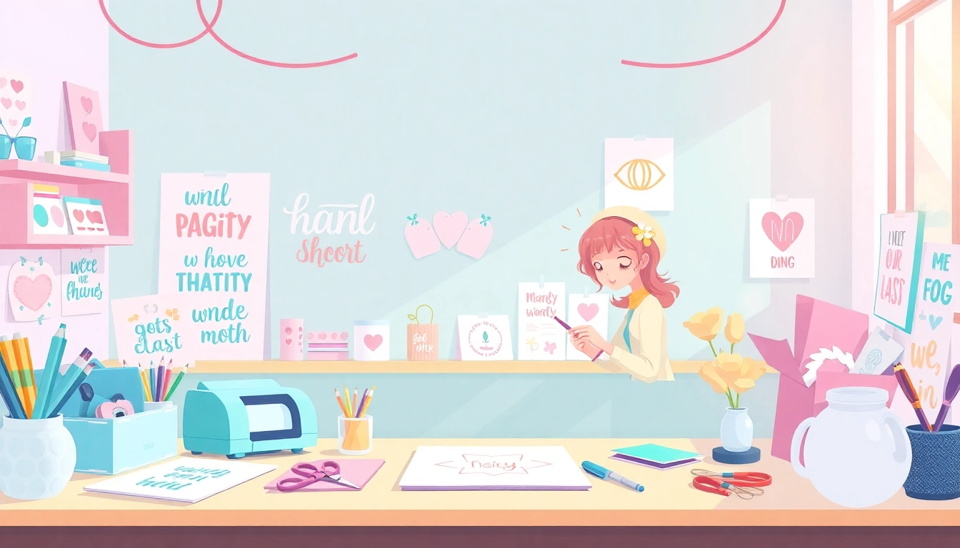 Colorful crafting scene showcasing design bundles svg tailored for Cricut users.