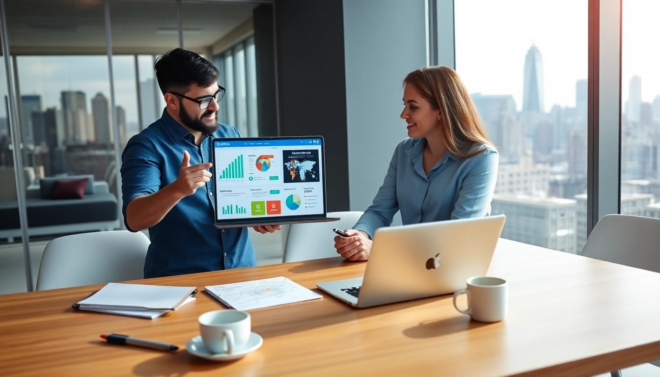 Website redesign NYC project consultation in a modern office setting.